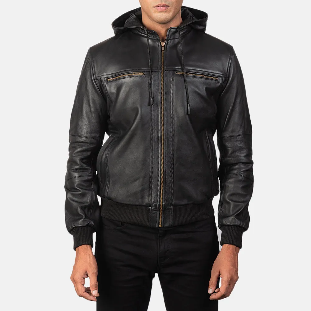 Aurora Leather Bomber Jacket