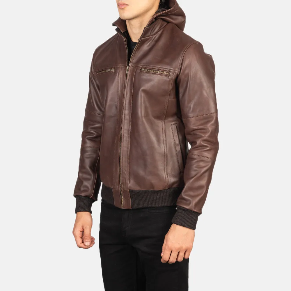 Aurora Leather Bomber Jacket