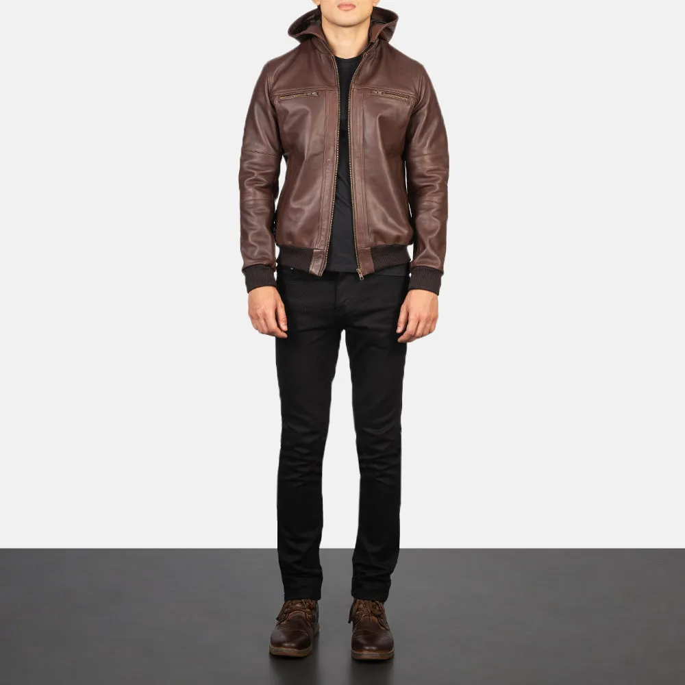 Aurora Leather Bomber Jacket