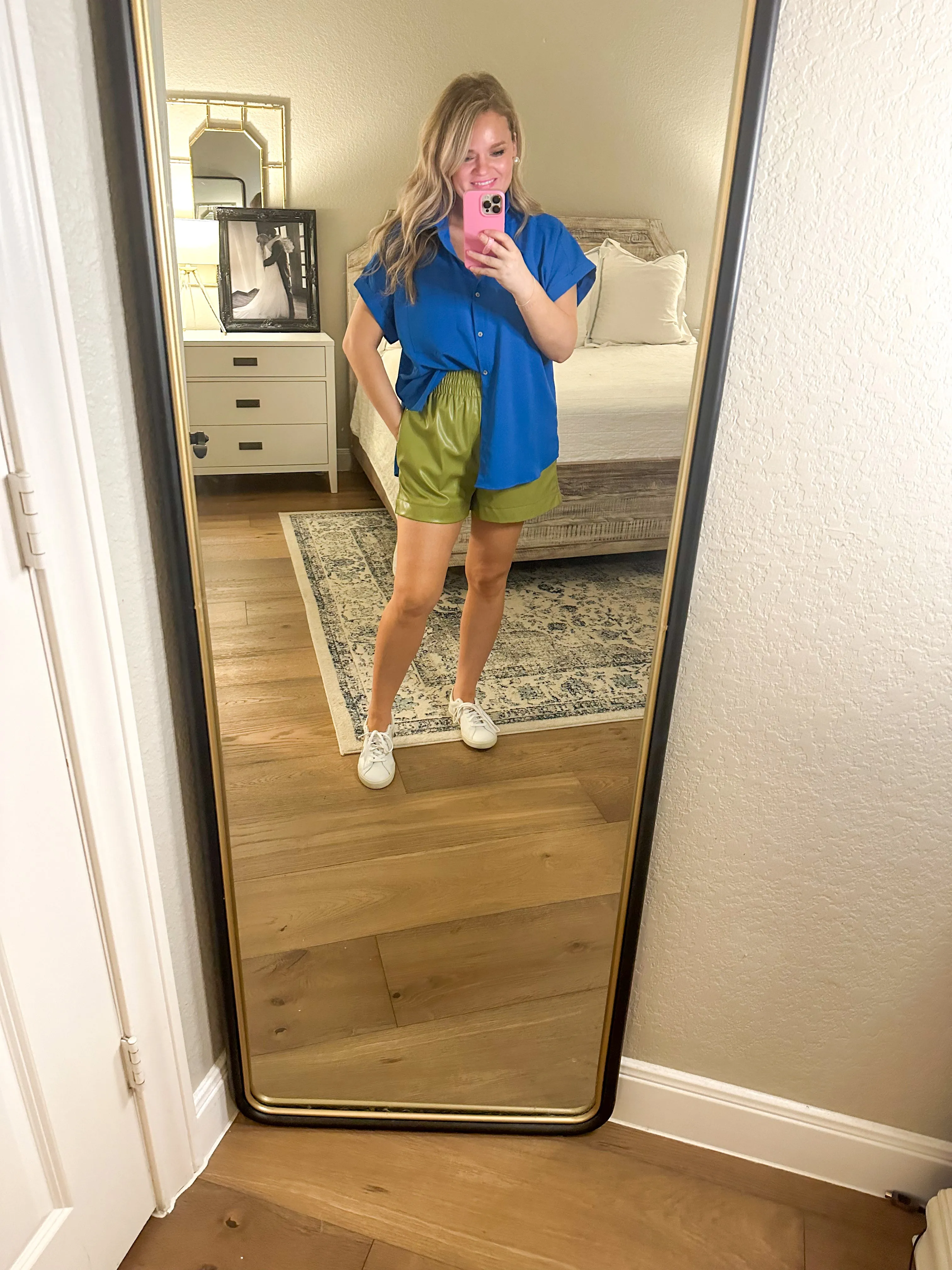 Avocado Faux Leather Shorts