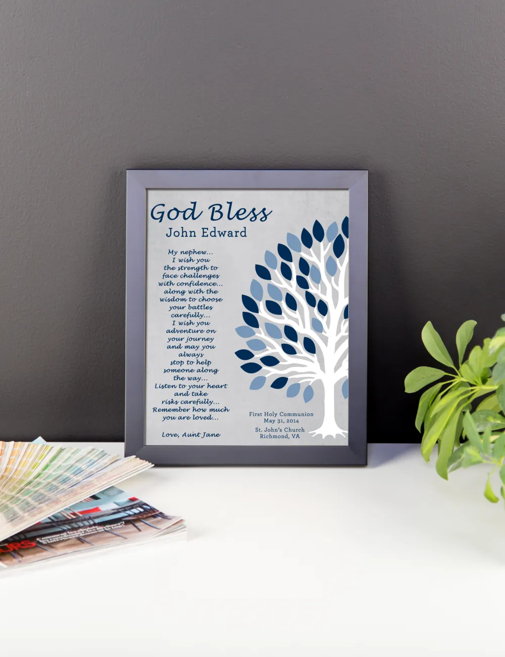 Baptism Gift, Christening, Communion Wall Art