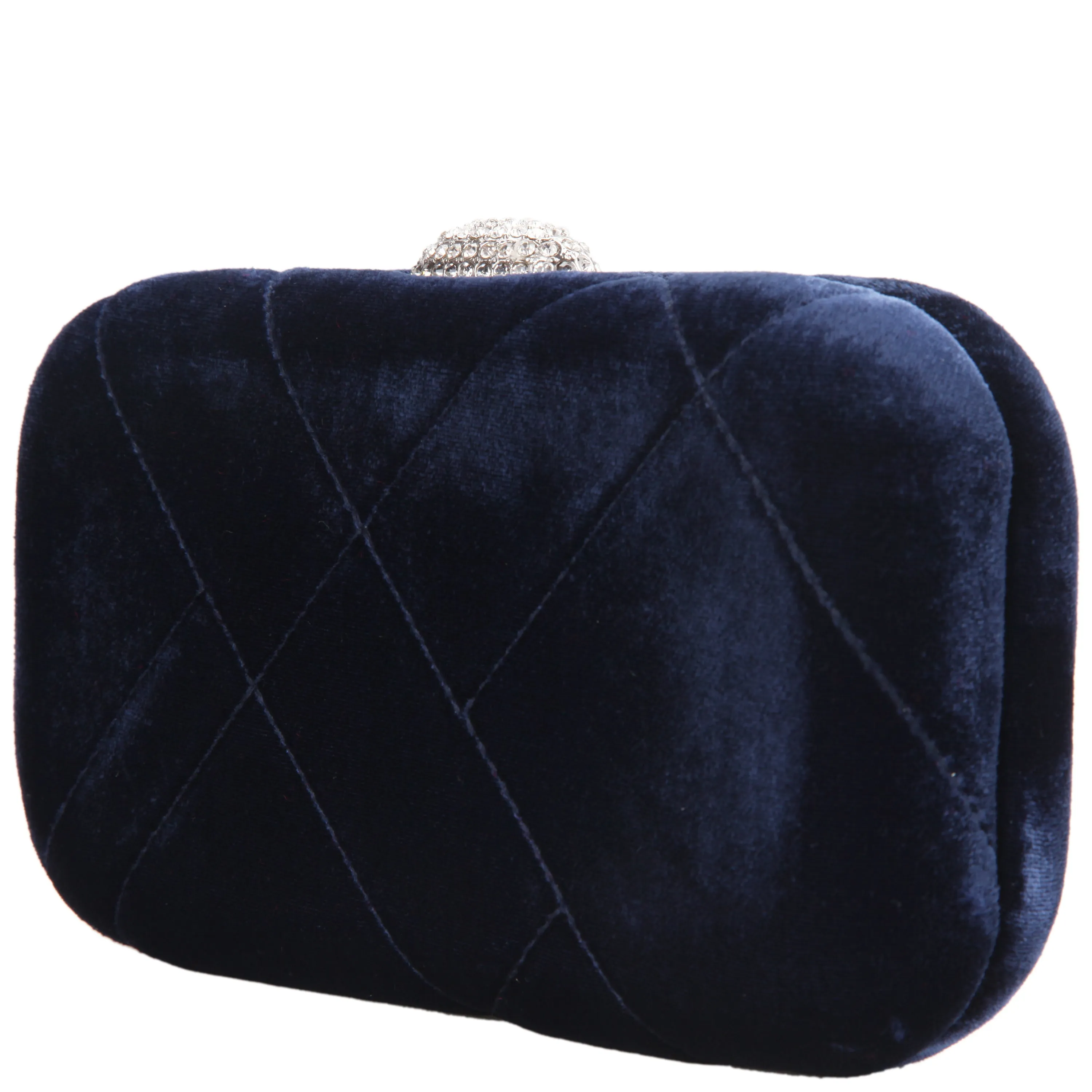 BARLOW-NAVY QUILTED VELVET