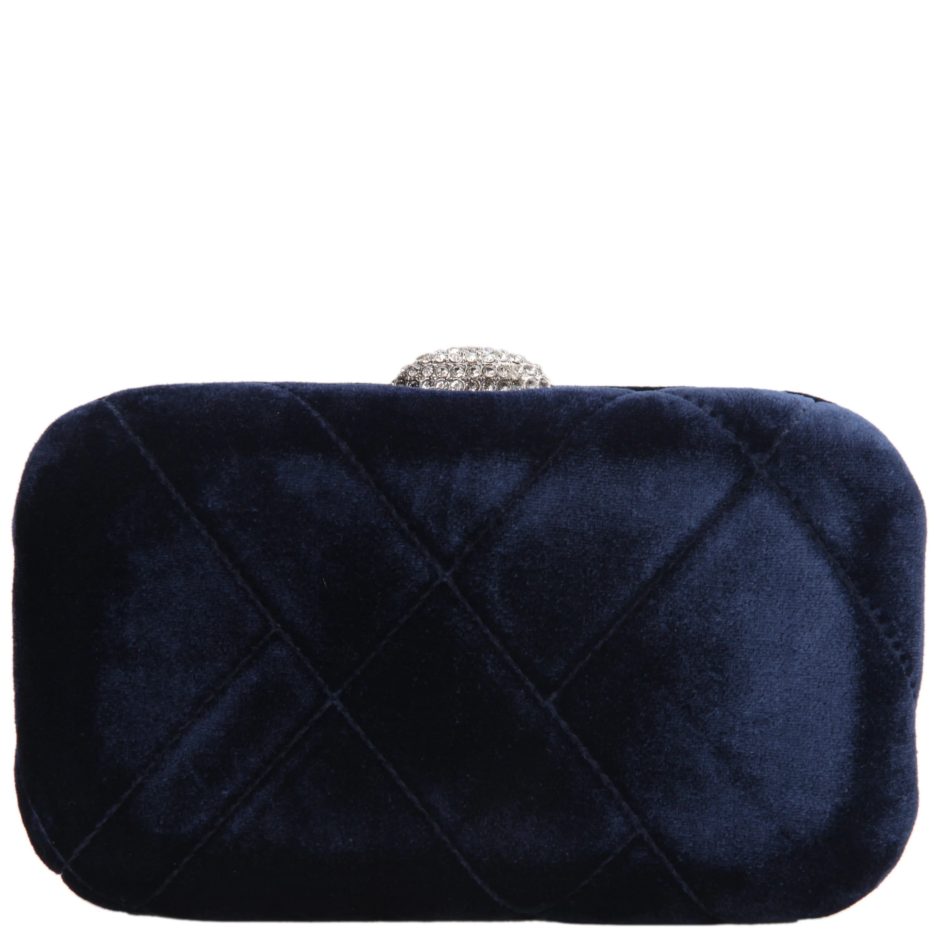 BARLOW-NAVY QUILTED VELVET