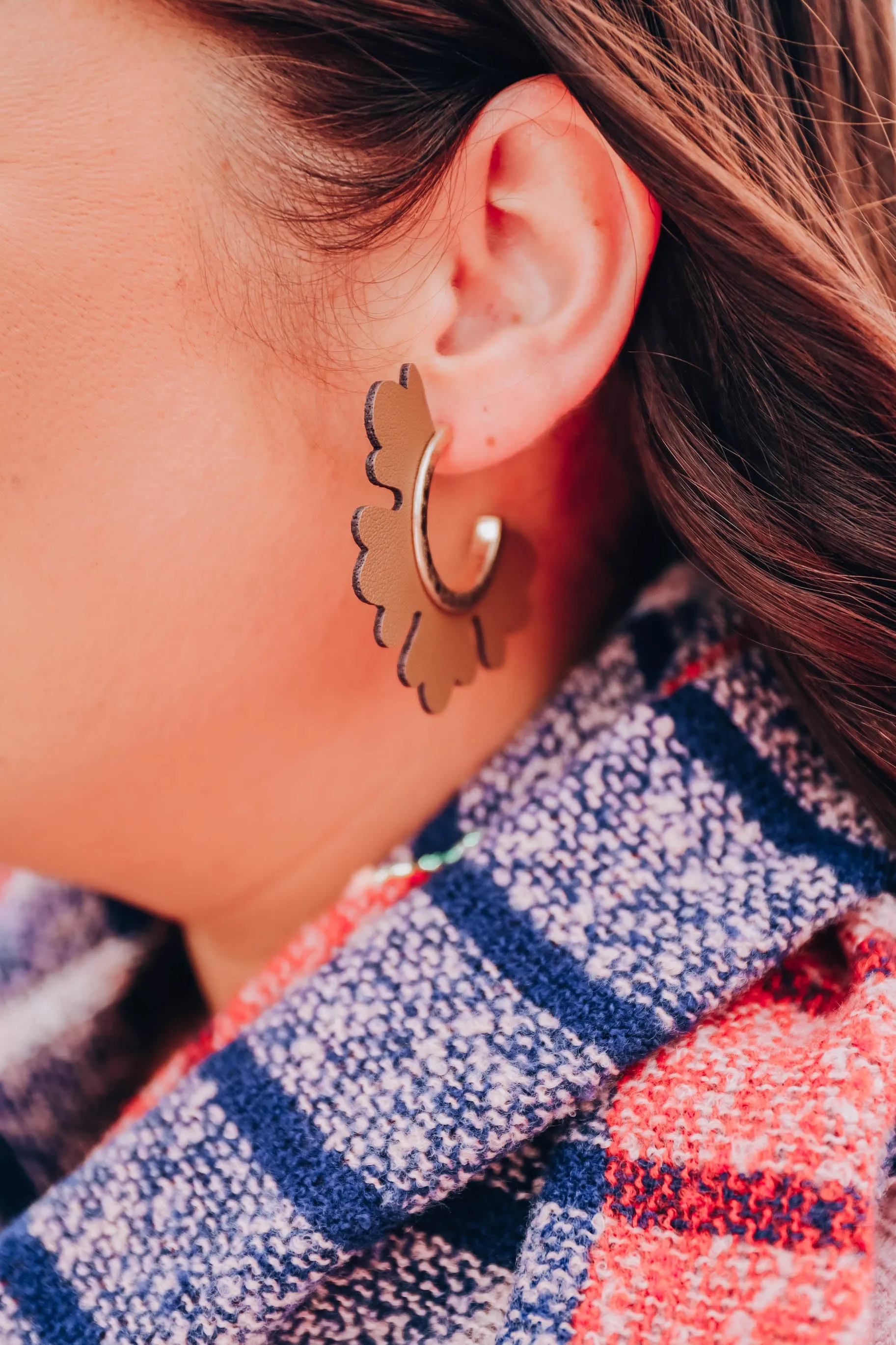 Be Like That Hoop Earrings - Brown