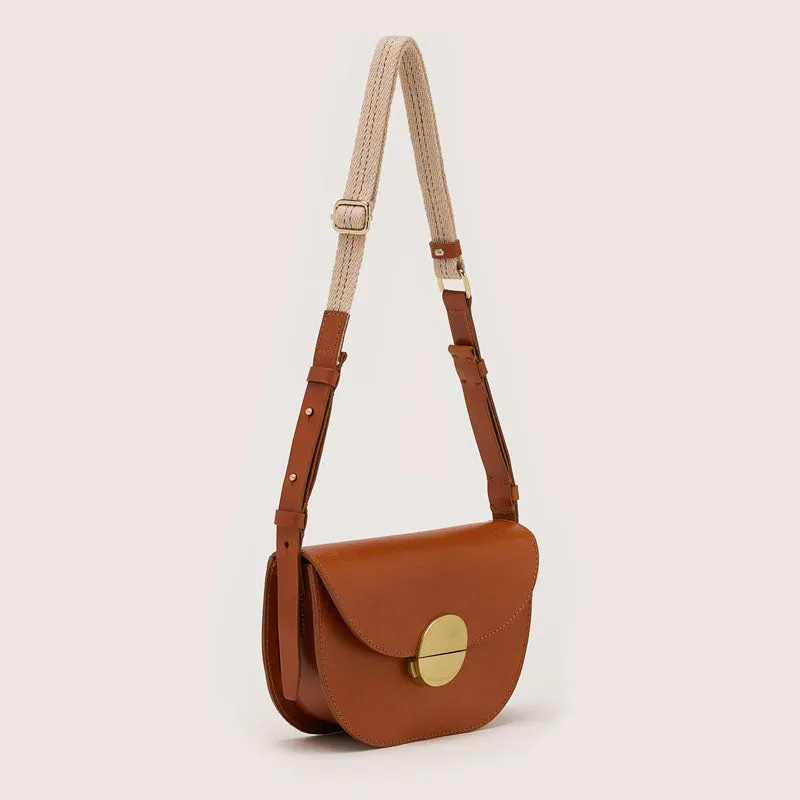 BELLEROSE Sicoco Crossbody Bag in Cognac