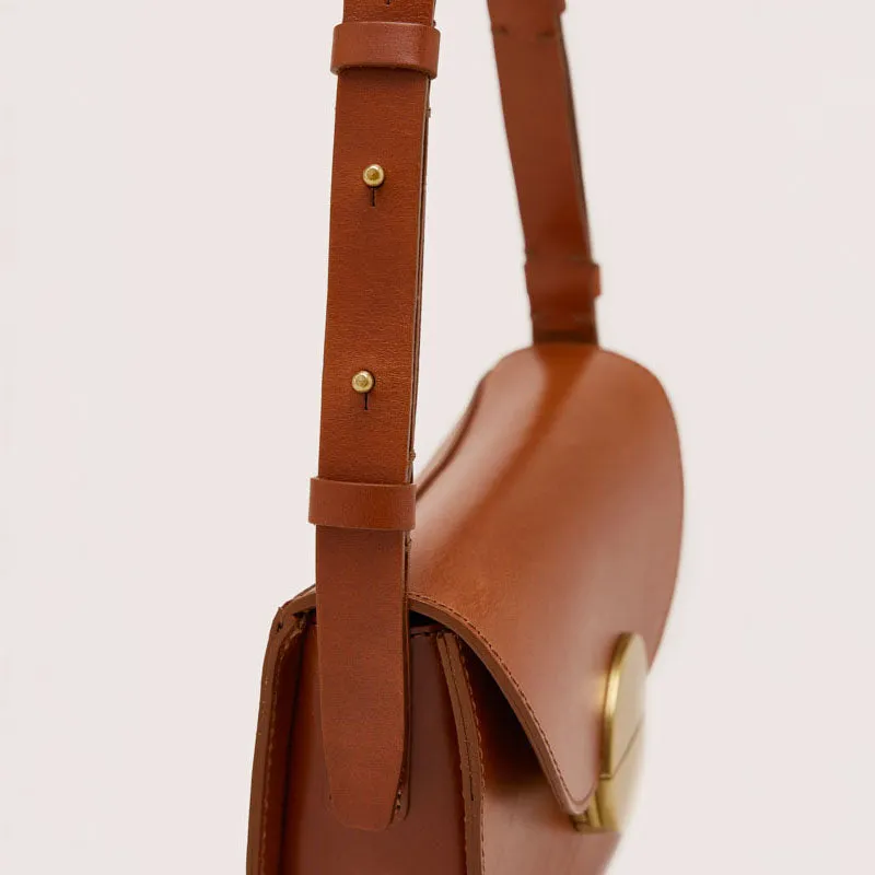BELLEROSE Sicoco Crossbody Bag in Cognac