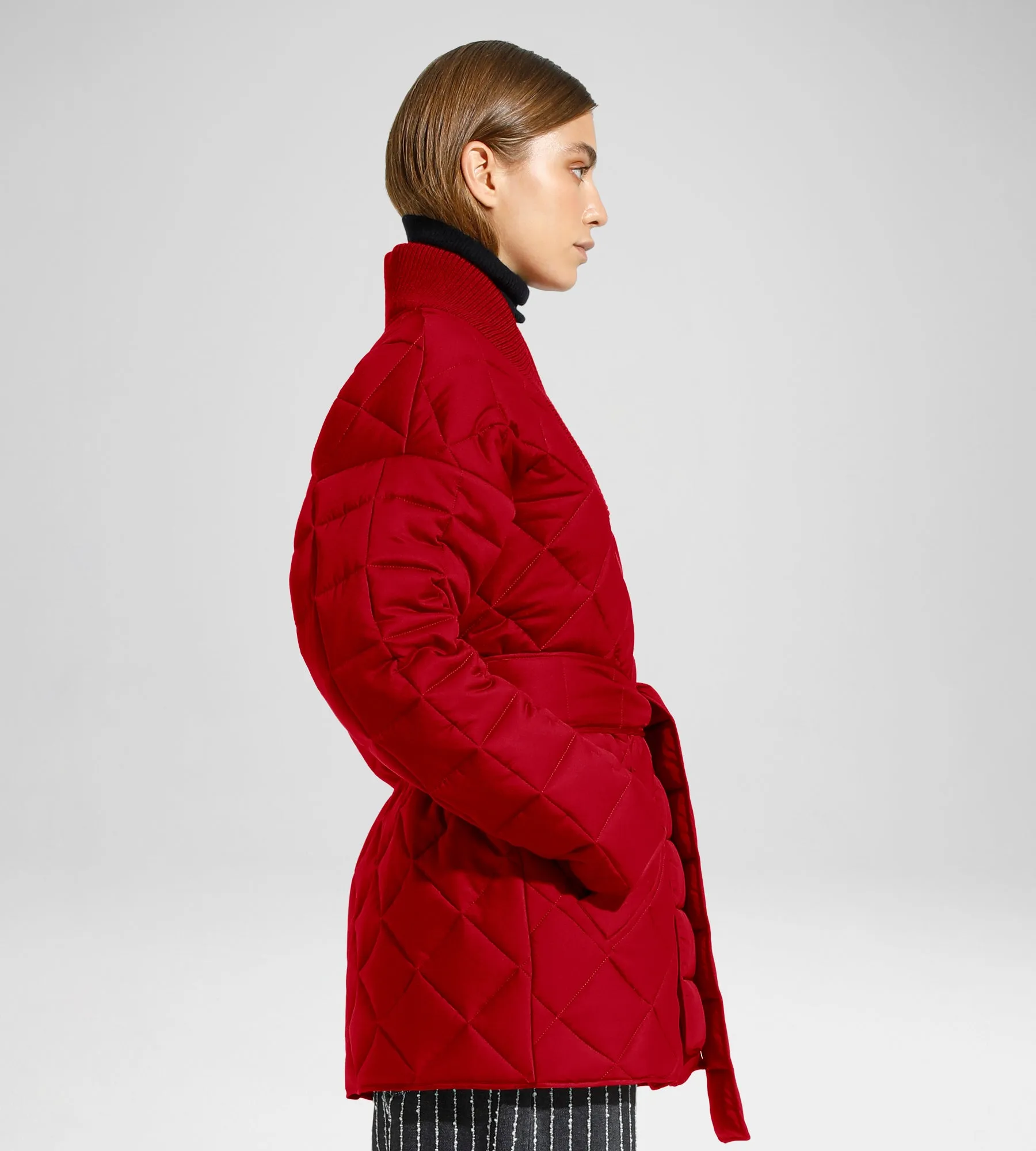 BELTED QUILTED JACKET