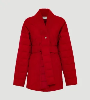 BELTED QUILTED JACKET