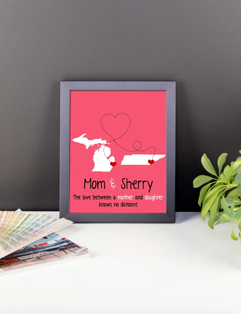 Birthday Christmas Gift For Mom Long Distance Relationship Map