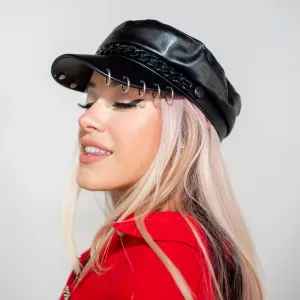 Black Acrylic Fisherman Cap