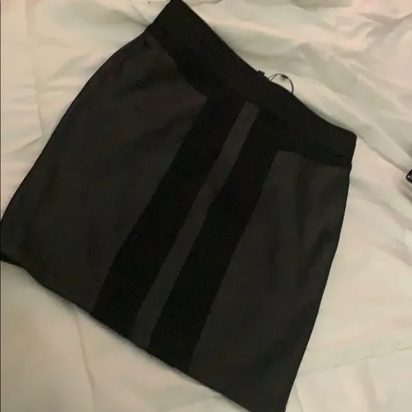 Black Faux Leather BCBG Mini Skirt. Brand New.