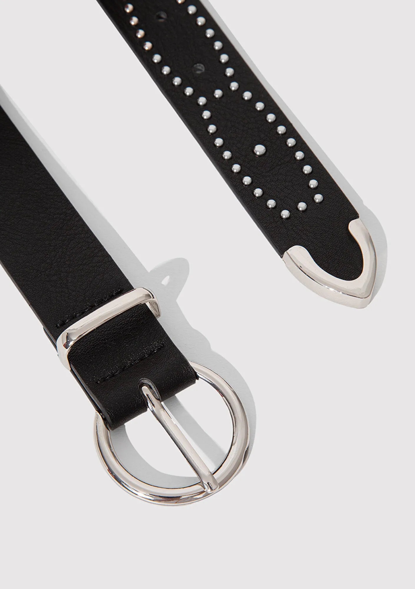 Black Faux Leather Belt
