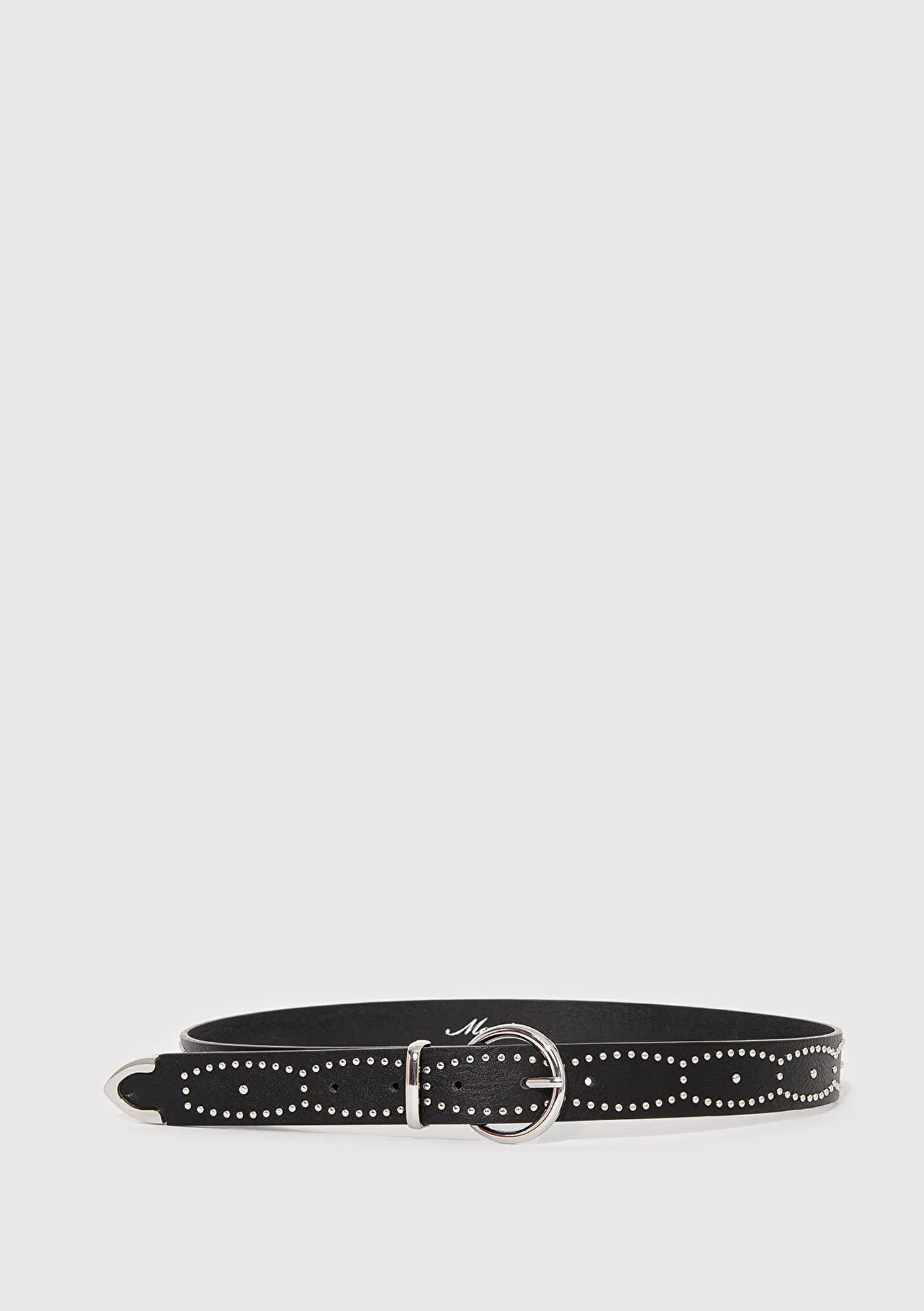 Black Faux Leather Belt