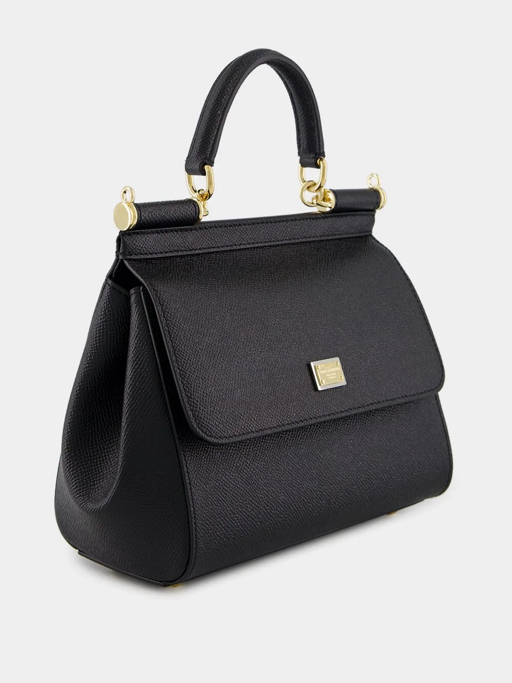 Black Medium Sicily Handbag