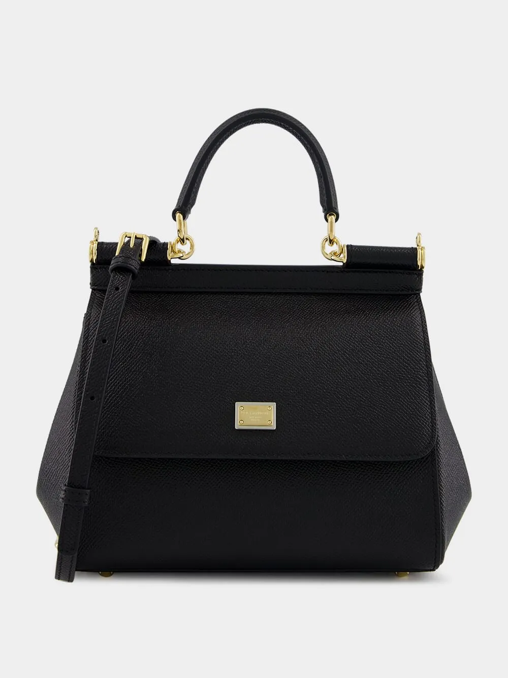 Black Medium Sicily Handbag