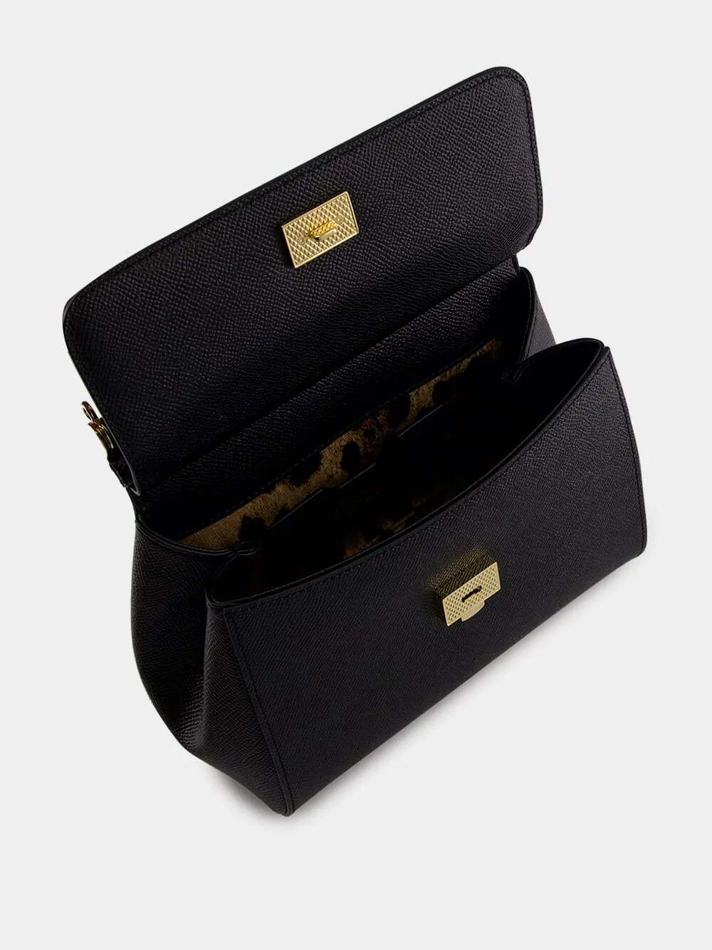 Black Medium Sicily Handbag
