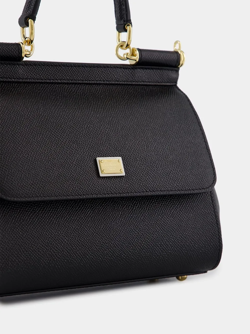 Black Medium Sicily Handbag