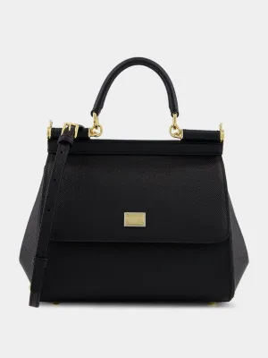 Black Medium Sicily Handbag