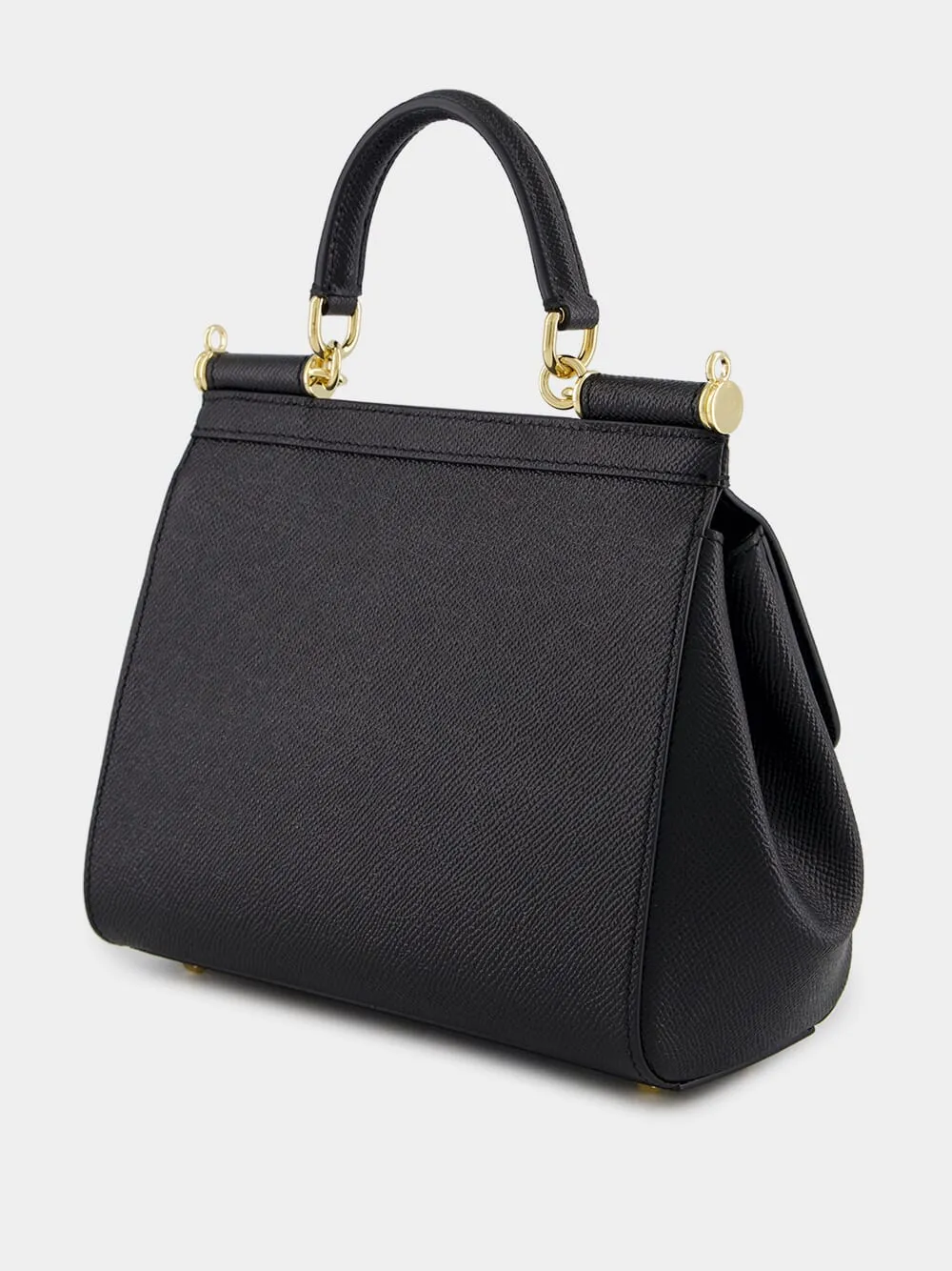Black Medium Sicily Handbag