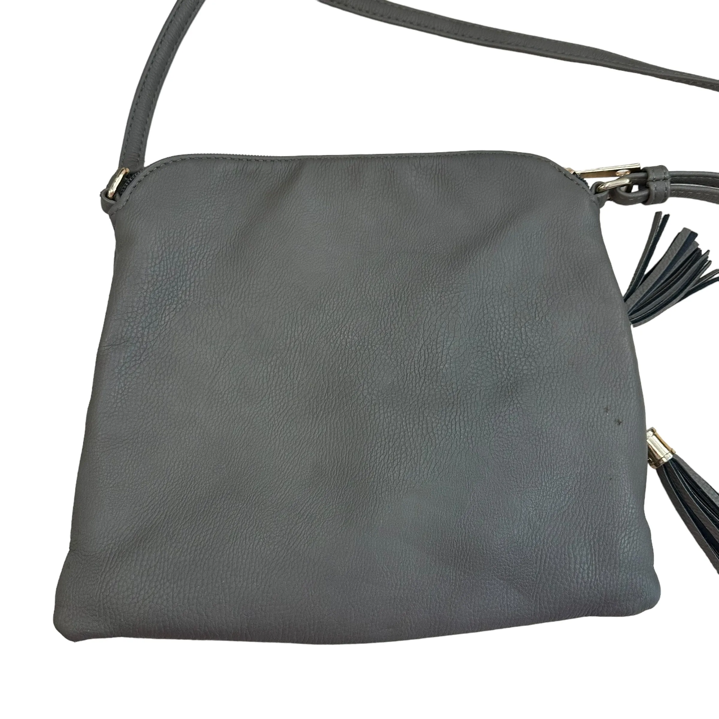 BLACK VEGAN LEATHER CROSSBODY