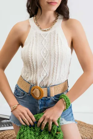 Blu Pepper - CABLE KNIT TOP