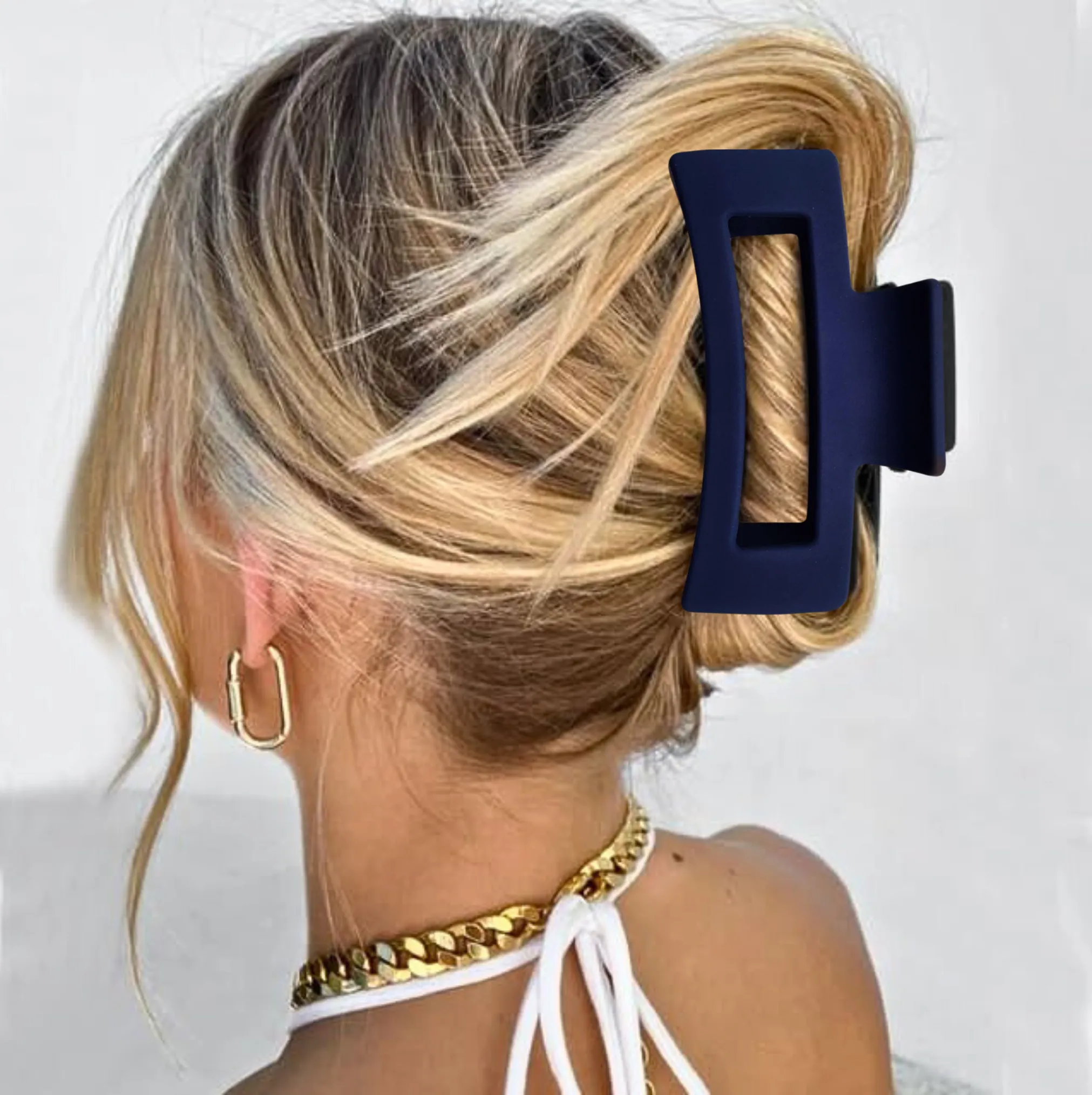 Blue Box Hair Claw Clip