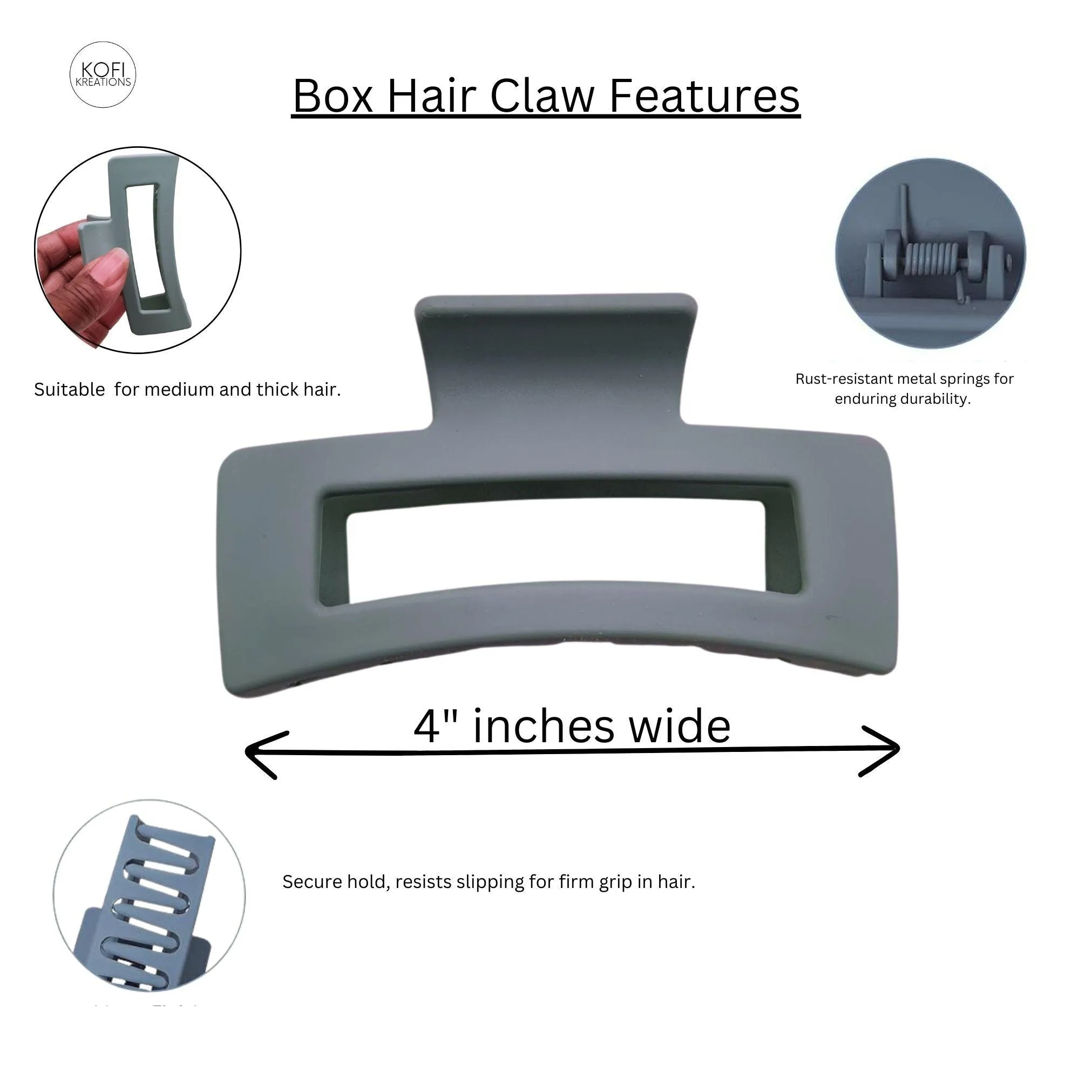 Blue Box Hair Claw Clip