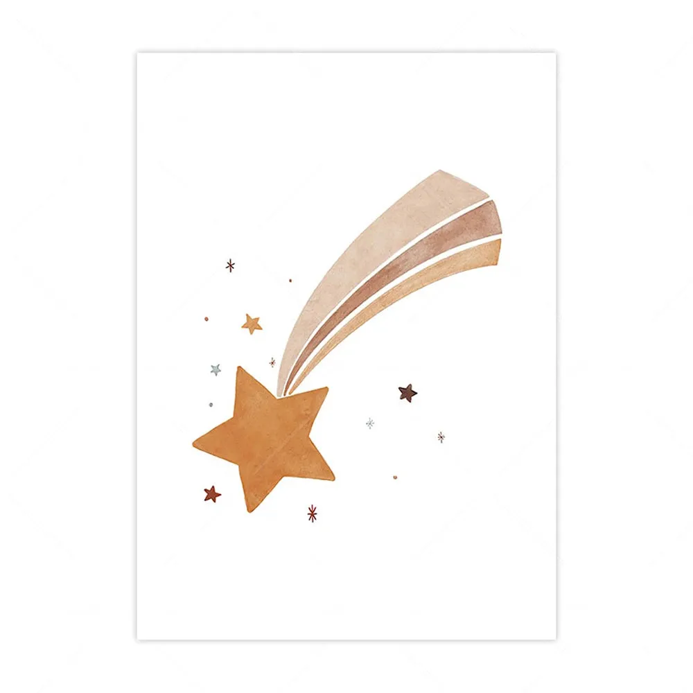 Boho Celestial Kids Room Art