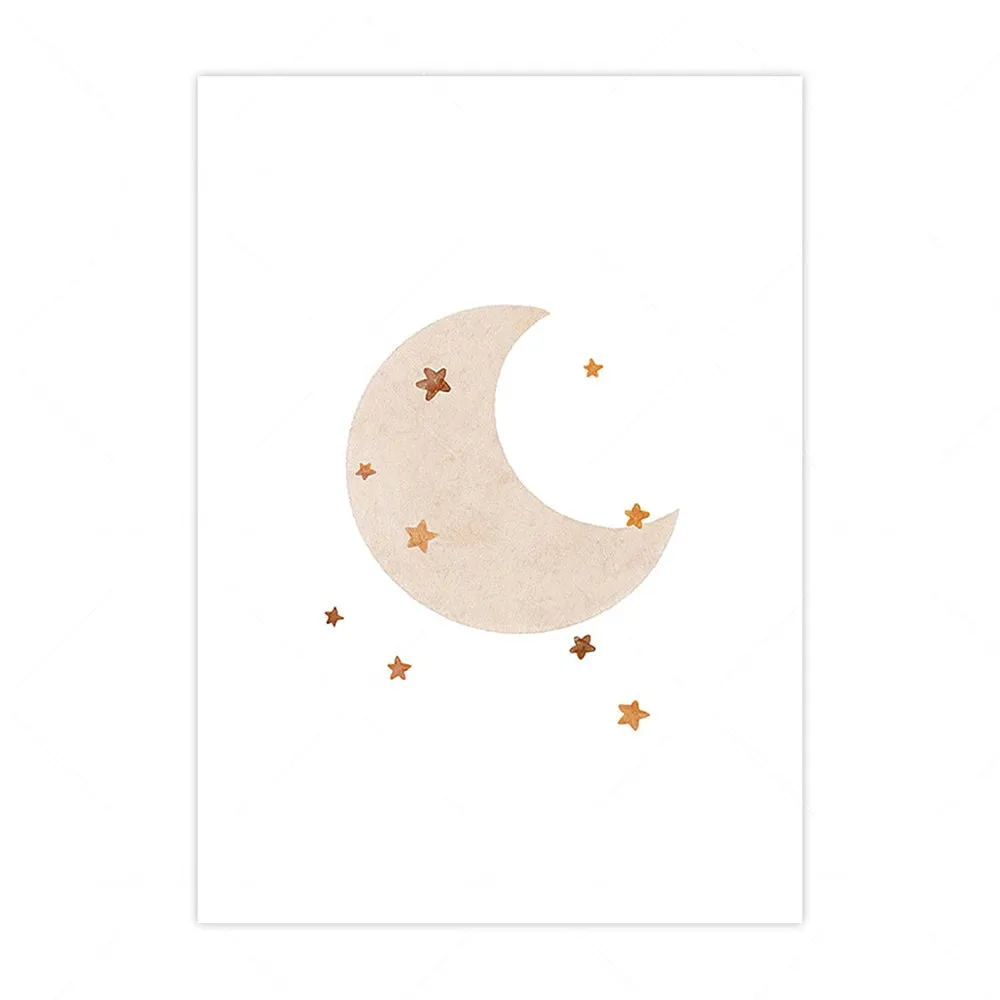 Boho Celestial Kids Room Art