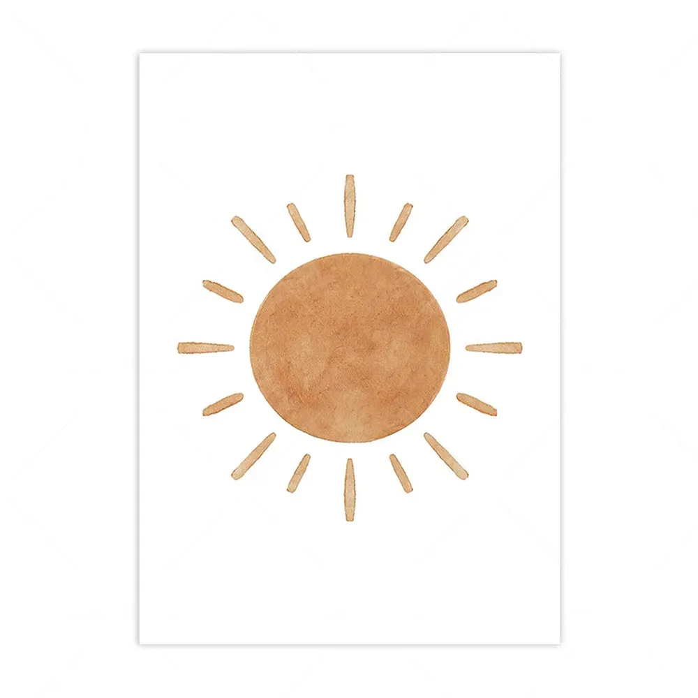Boho Celestial Kids Room Art