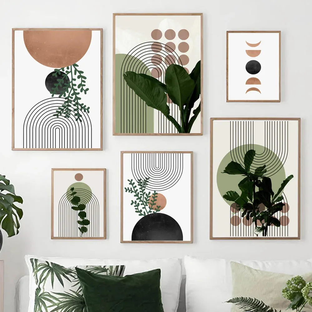 Boho Green Plants Art