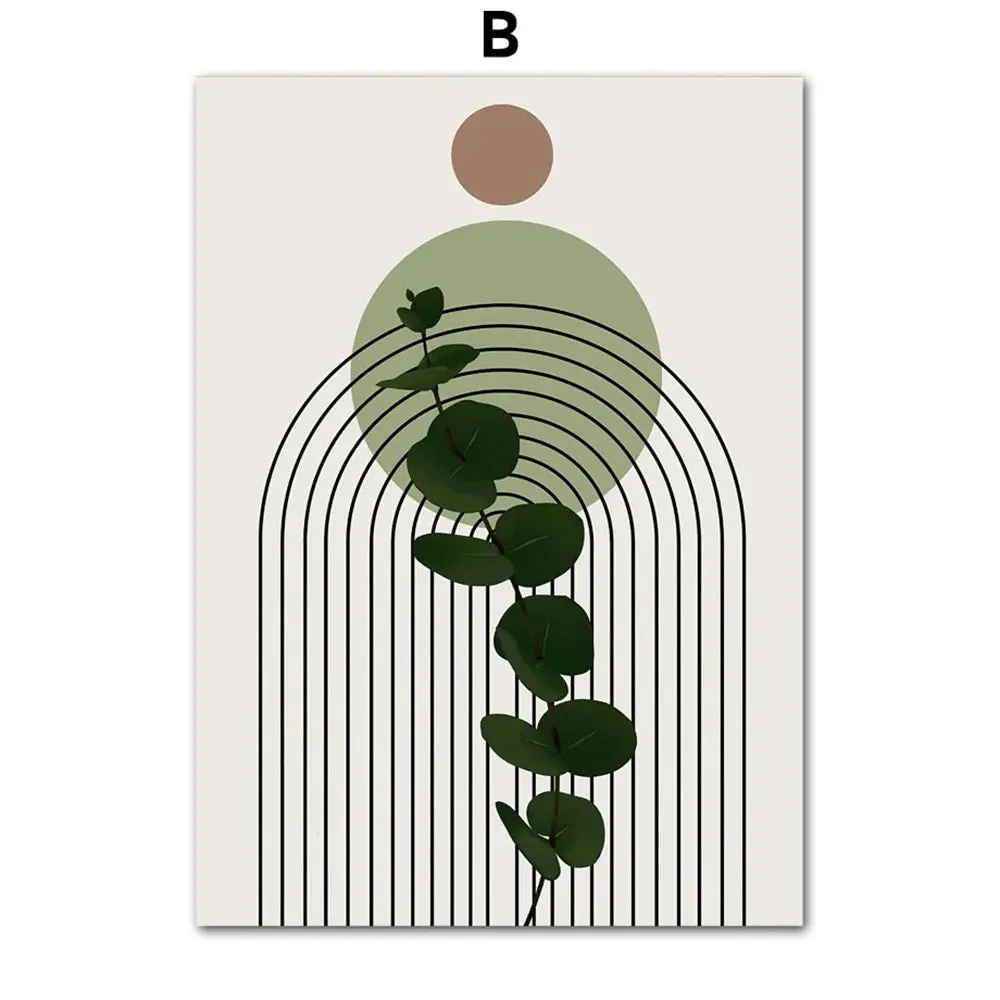 Boho Green Plants Art