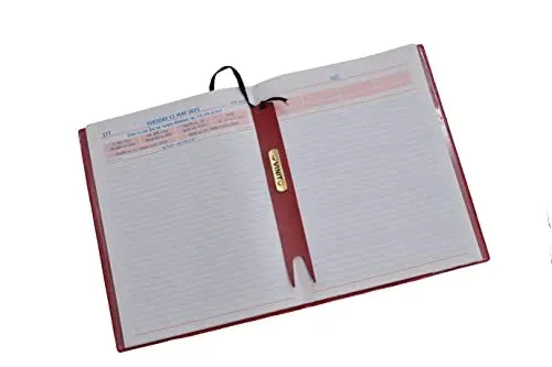 Bookmark Leather Tag for Readers | Personalised with Name (Wine)