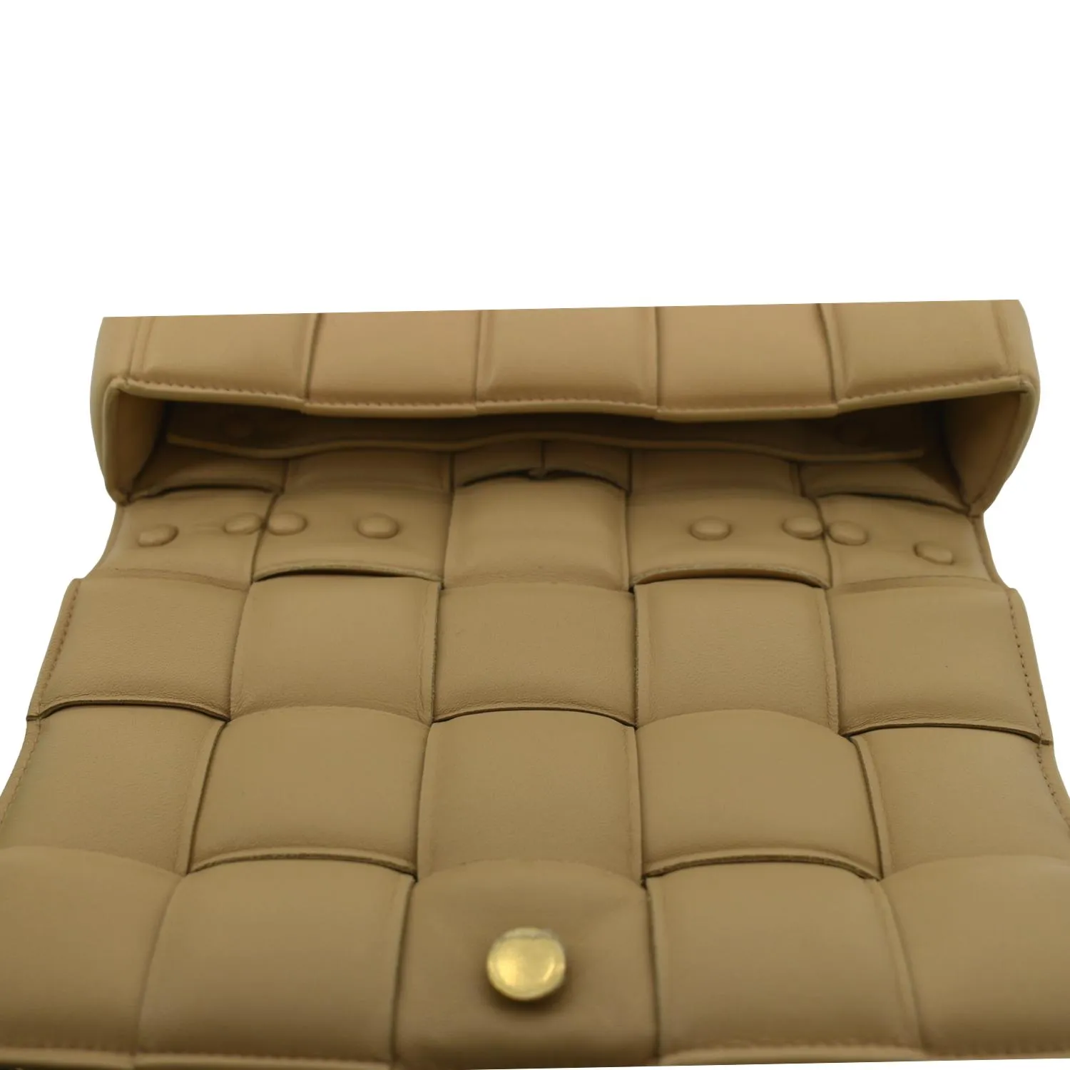 BOTTEGA VENETA Chain Cassette Padded Leather Crossbody Bag Caramel