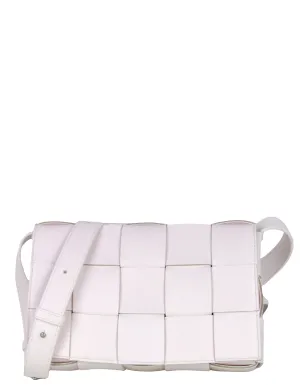 Bottega Veneta Pale Pink Lambskin Maxi Intrecciato Cassette Crossbody Bag