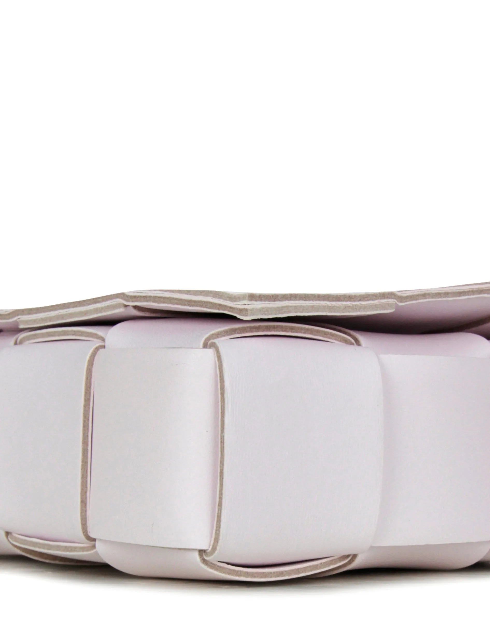 Bottega Veneta Pale Pink Lambskin Maxi Intrecciato Cassette Crossbody Bag