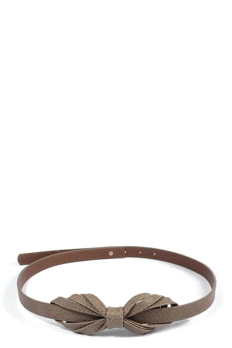 Bow Pu Leather Belt