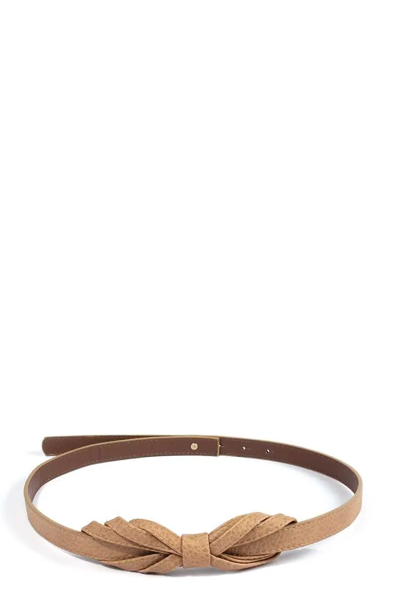 Bow Pu Leather Belt