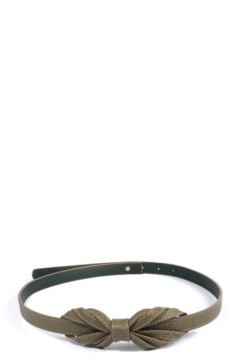 Bow Pu Leather Belt
