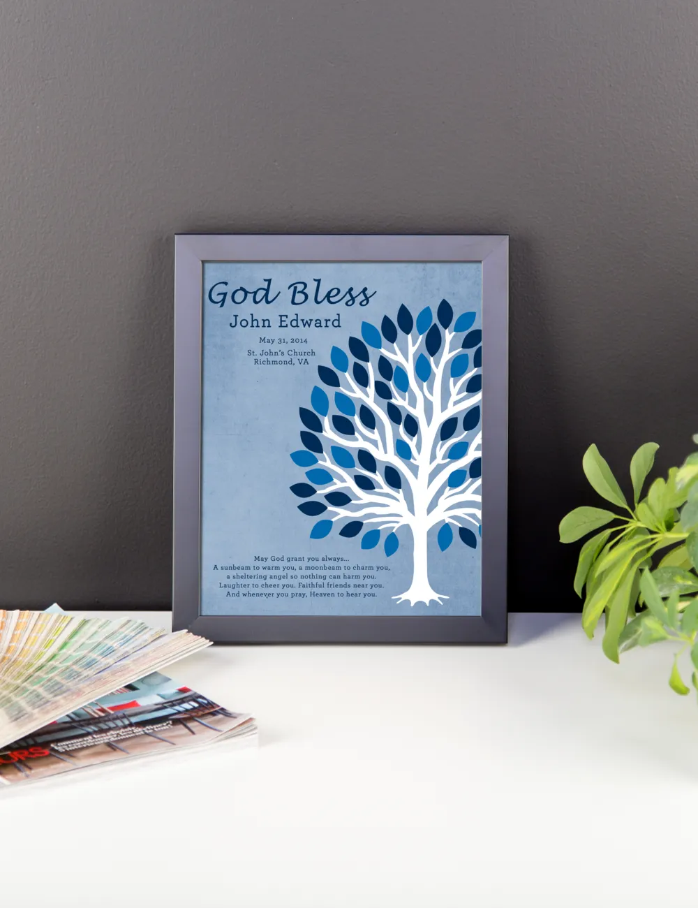 Boys Baptism Gift, Christening, Communion Wall Art
