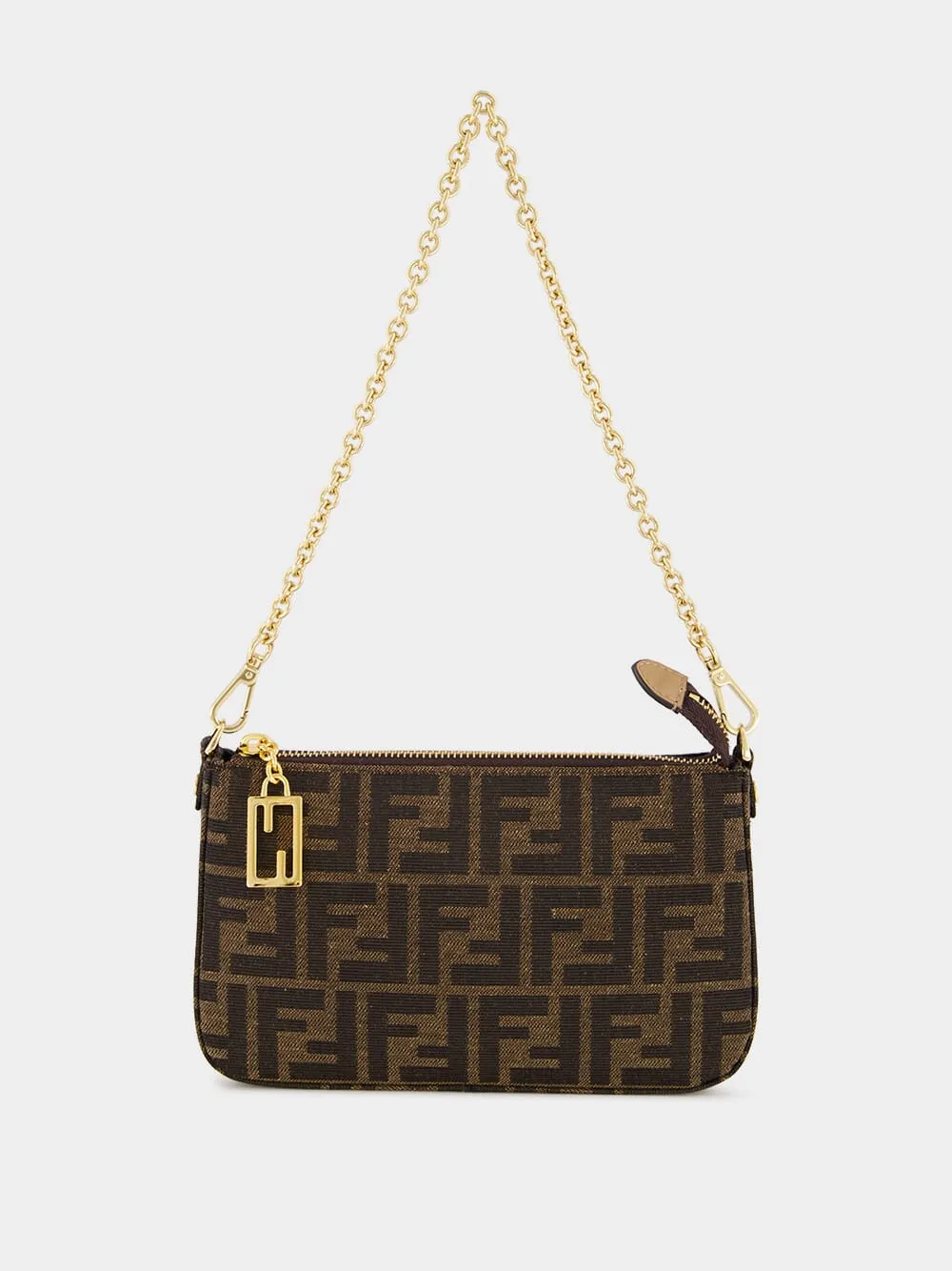 Brown FF Baguette Pouch