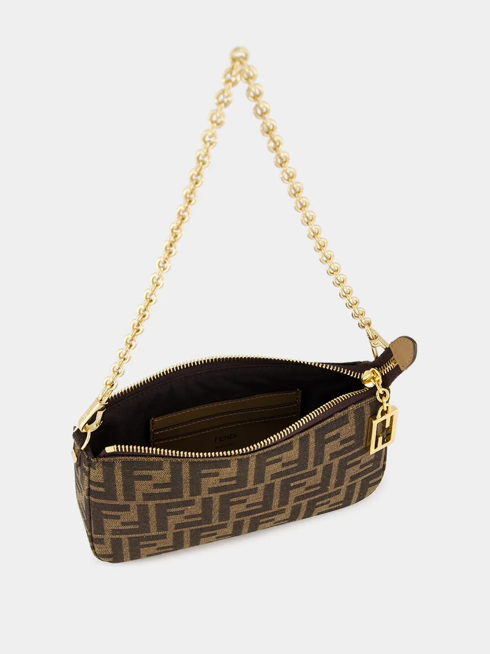 Brown FF Baguette Pouch