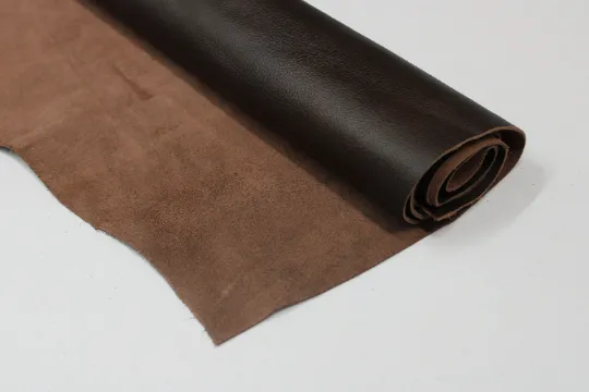 Brown West Chocolate Leather- Upholstery Cowhide leather/ 2.5 oz - 3 oz (1.0 to 1.2mm) - Soft leather for crafts projects