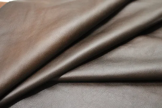 Brown West Chocolate Leather- Upholstery Cowhide leather/ 2.5 oz - 3 oz (1.0 to 1.2mm) - Soft leather for crafts projects