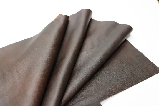 Brown West Chocolate Leather- Upholstery Cowhide leather/ 2.5 oz - 3 oz (1.0 to 1.2mm) - Soft leather for crafts projects