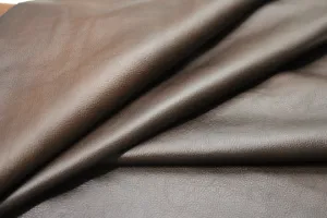 Brown West Chocolate Leather- Upholstery Cowhide leather/ 2.5 oz - 3 oz (1.0 to 1.2mm) - Soft leather for crafts projects