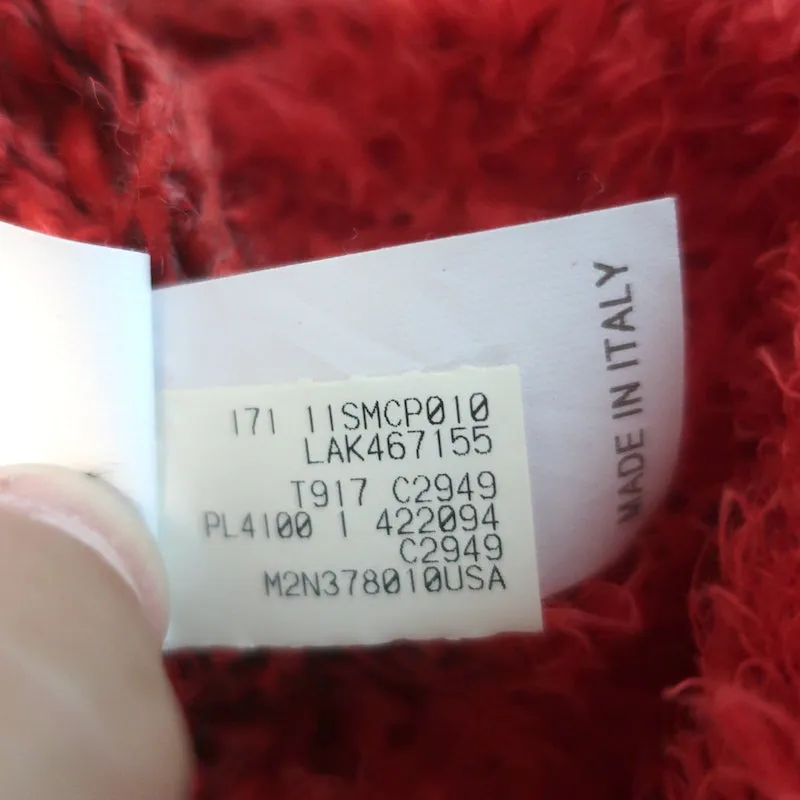 Brunello Cucinelli Floral Knit Sweater Red Size Small Crewneck Pullover