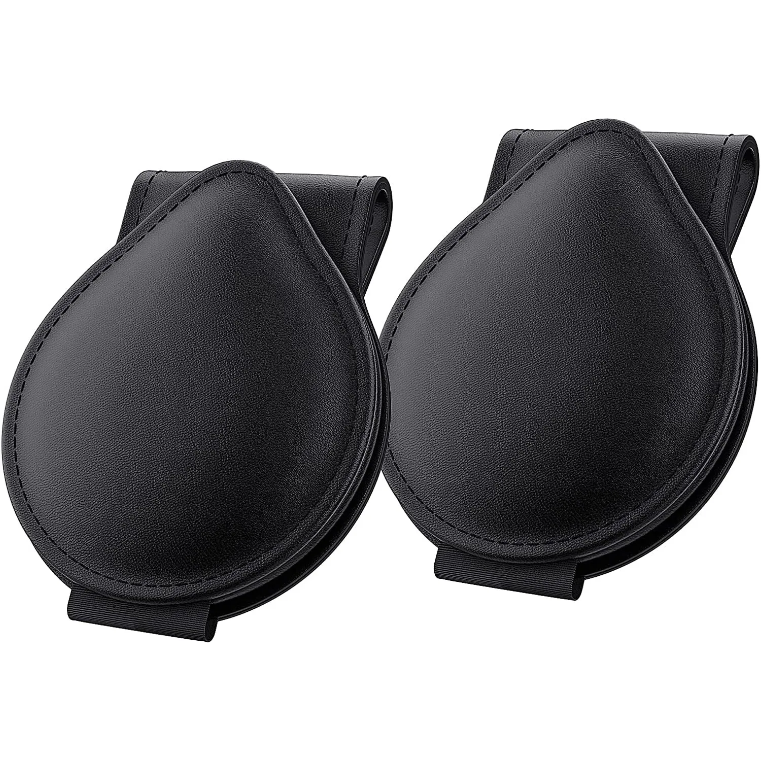 [Buy And Get Free Sunglasses] Sunglasses Holders for Car Sun Visor, Magnetic Leather Glasses Eyeglass Hanger Clip for Car, Ticket Card Clip Eyeglasses Mount, Car Visor Accessories