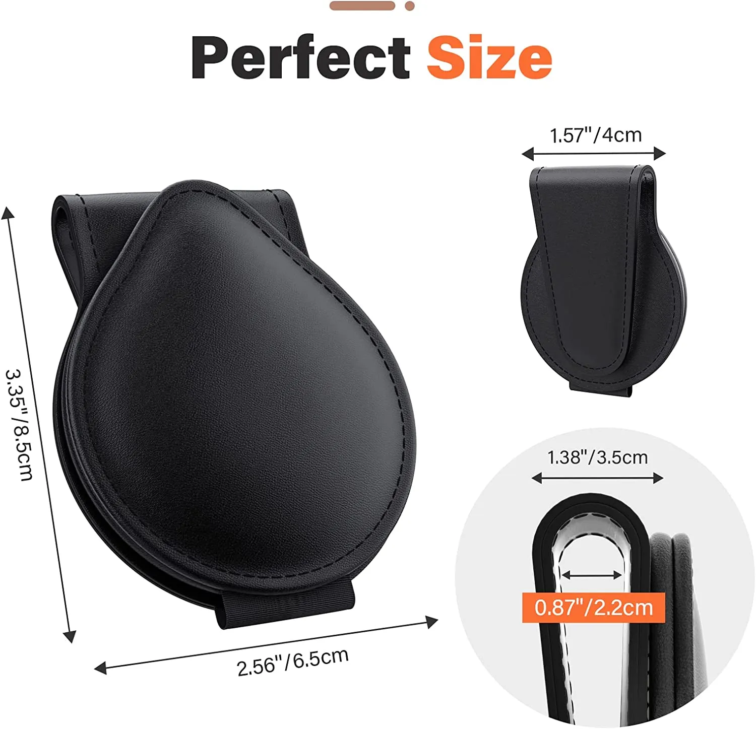 [Buy And Get Free Sunglasses] Sunglasses Holders for Car Sun Visor, Magnetic Leather Glasses Eyeglass Hanger Clip for Car, Ticket Card Clip Eyeglasses Mount, Car Visor Accessories