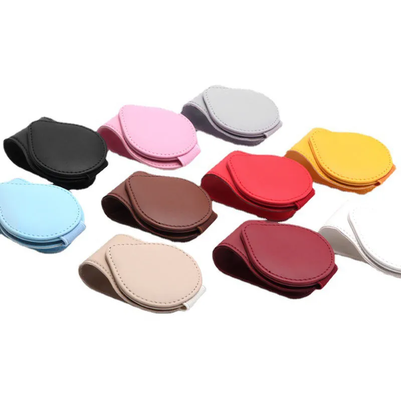 [Buy And Get Free Sunglasses] Sunglasses Holders for Car Sun Visor, Magnetic Leather Glasses Eyeglass Hanger Clip for Car, Ticket Card Clip Eyeglasses Mount, Car Visor Accessories